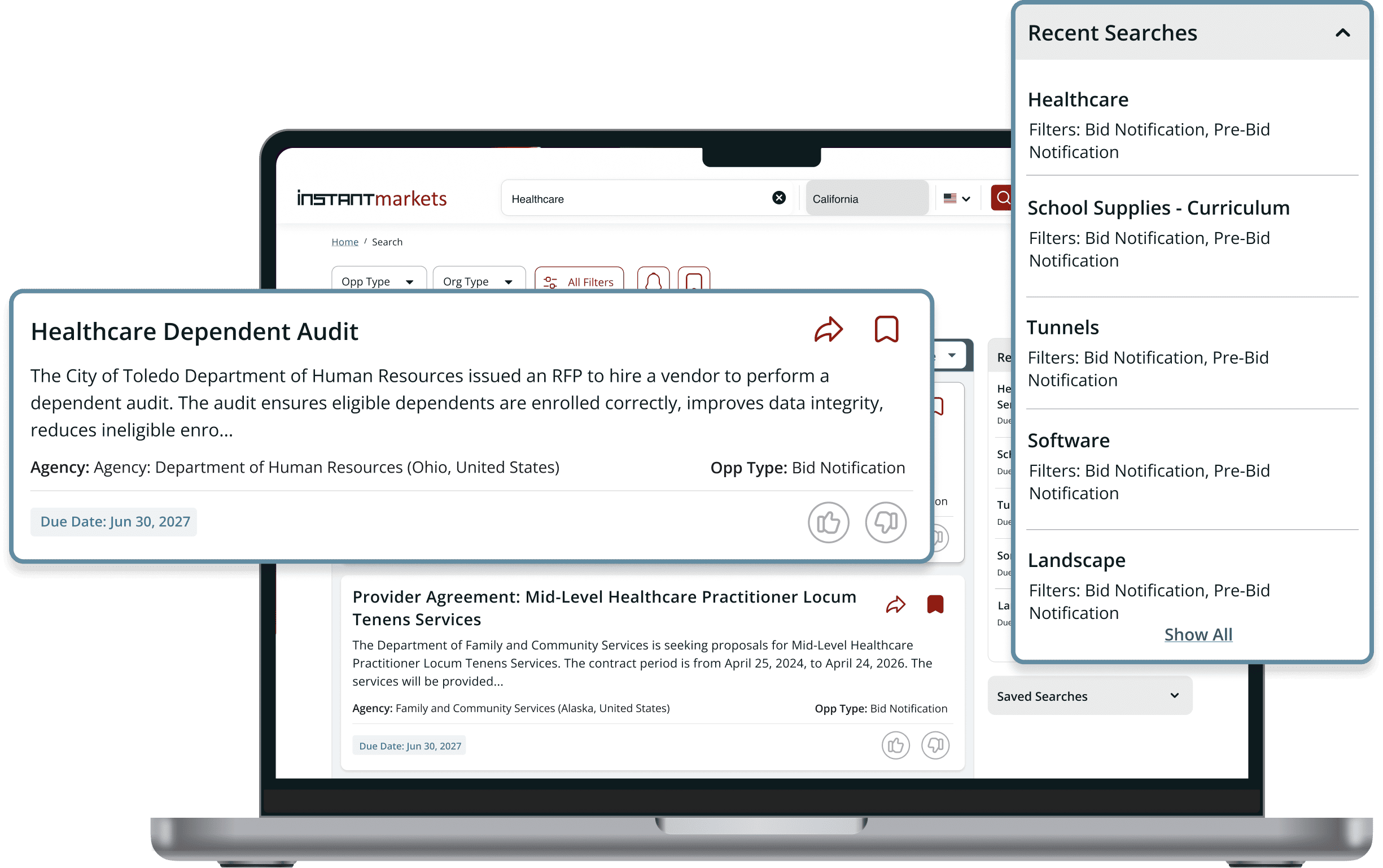InstantMarkets Interface